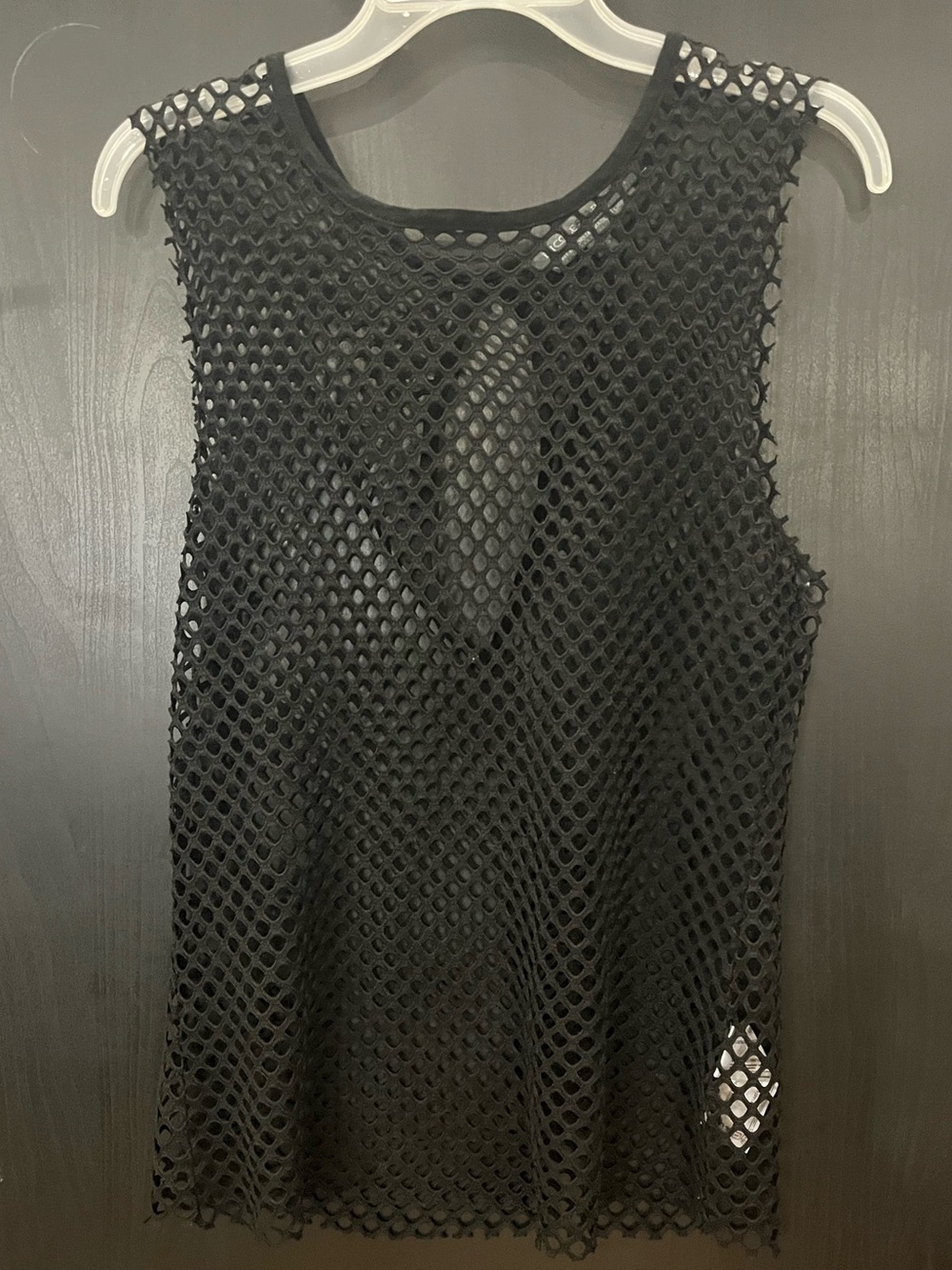 NICOLE BENISTI Black Sleeveless Fishnet Mesh Tank Top - Women